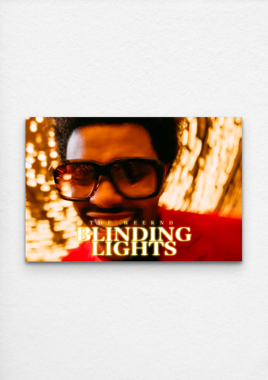 The Weeknd - Blinding Lights - Poster and Wrapped Canvas